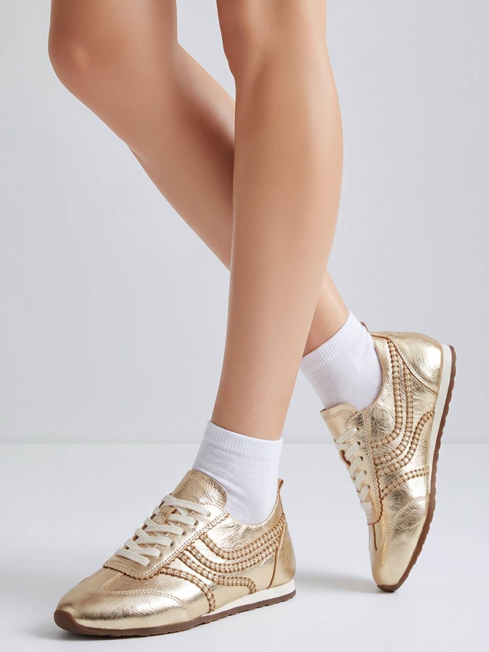 💬☔️🩵NIB Project Cloud Gold Metallic Monica Shoes Size 9